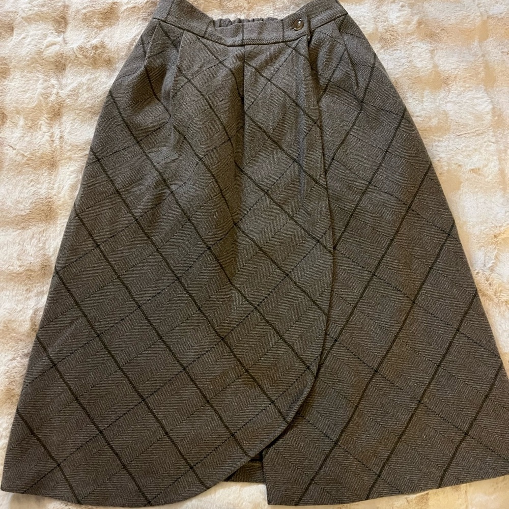 Gray Plaid Women's Skirt
